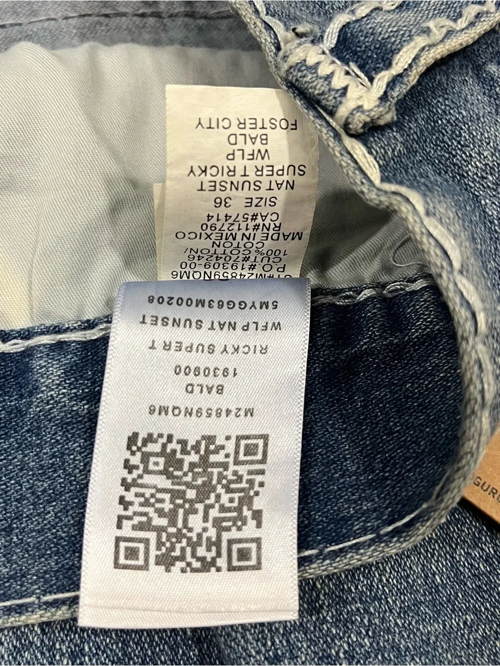 True Religion Men's 36 Ricky Relaxed Straight Super T Jeans Flap Pockets NWT
